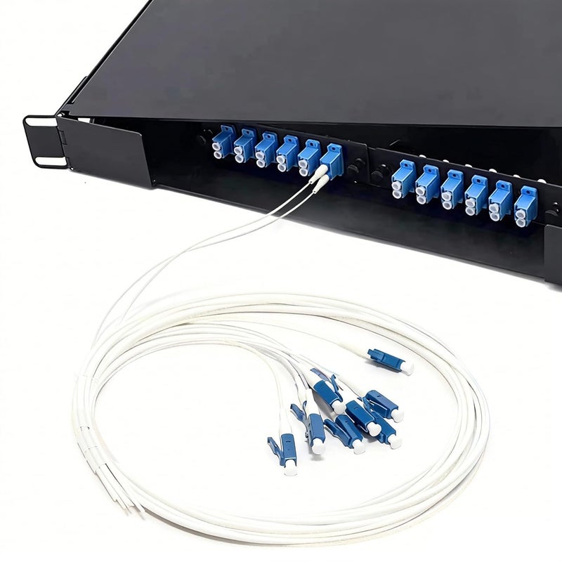 Elfcam ® - Fiber Optic Pigtail 12 Fibres Singlemode Simplex LC/UPC 9/125um OS2, White - Image 4